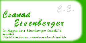 csanad eisenberger business card
